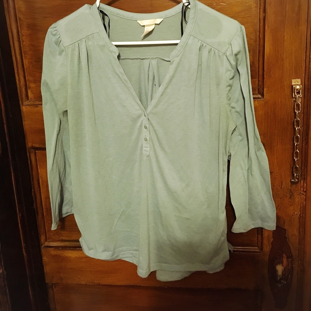 H&M long sleeve blouse mint Green